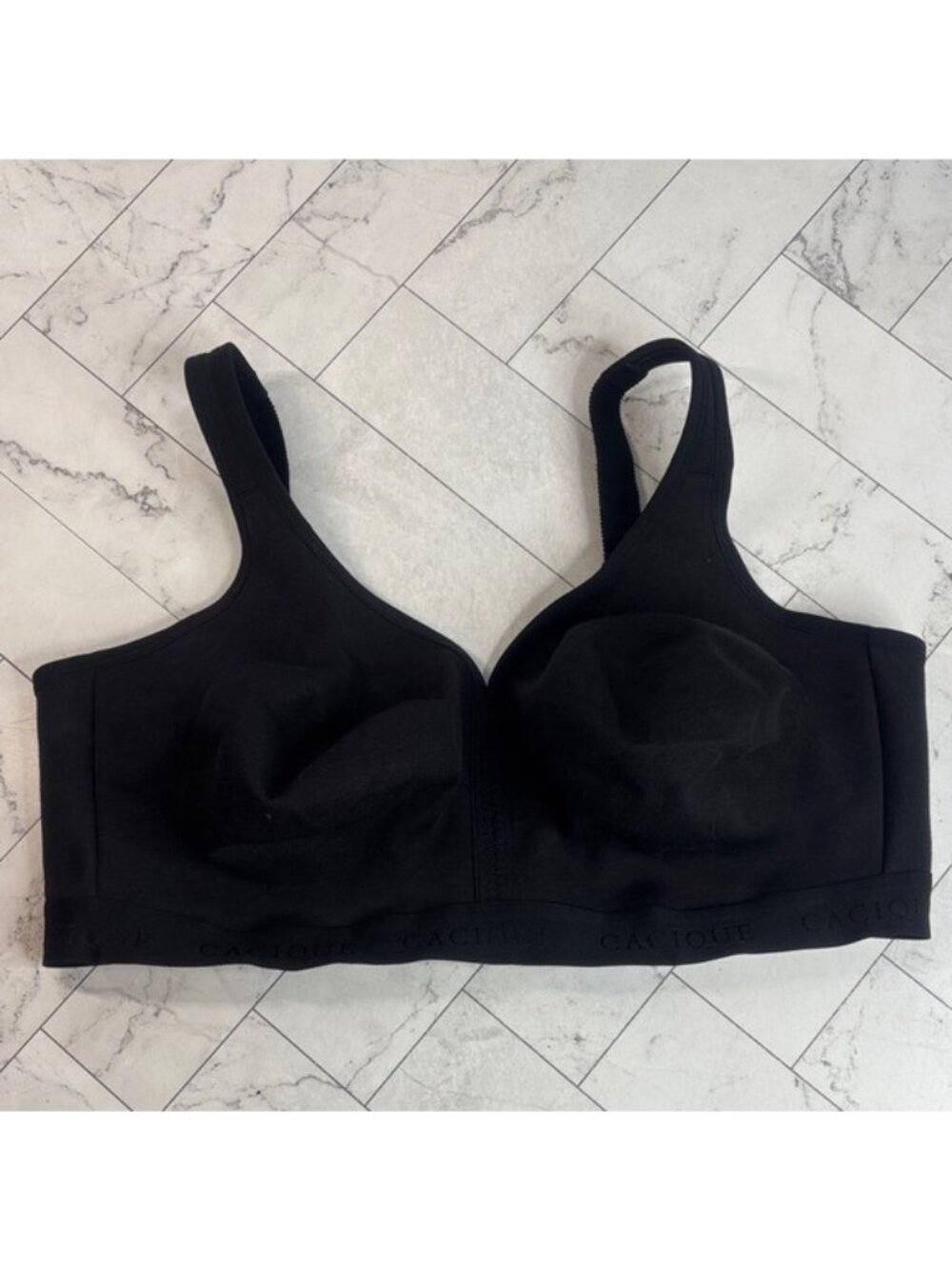 NWOT Cacique Lane Bryant Womans Bra Black Unlined Full Coverage NO WIRE 42F